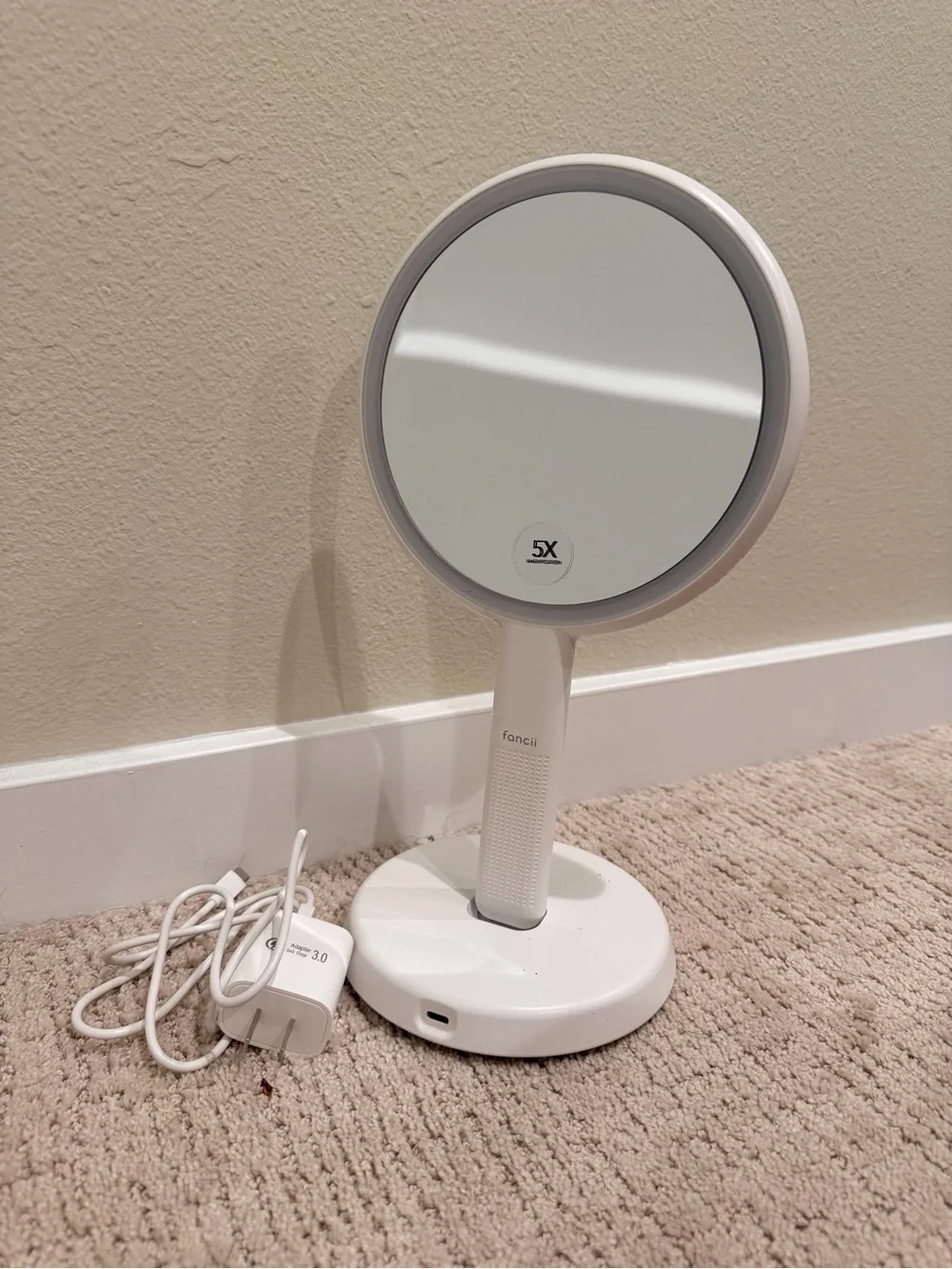 Fancii White LED Vanity Mirror with Adjustable Stand